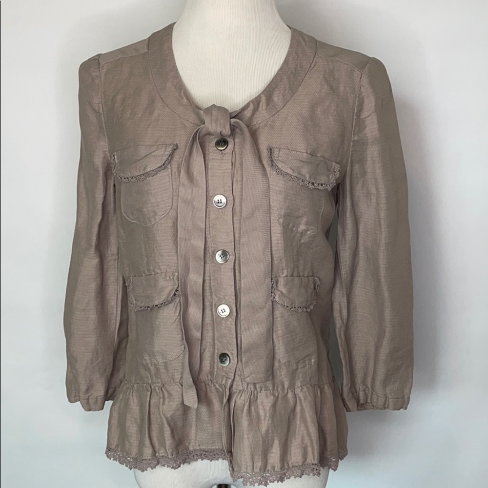 Paige Flynn Taupe Blouse (2)